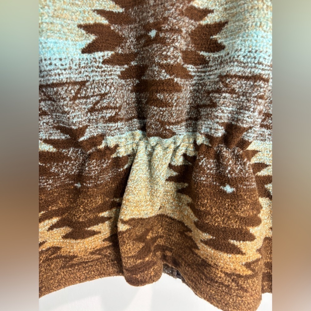 Vtg Black Mountain Outdoor Full Zip Aztec Fleece Jacket USA Made Women’s 2XL - Picture 7 of 10